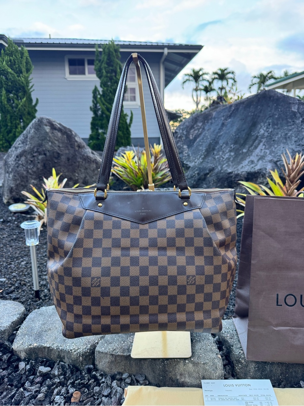 Louis Vuitton Westminster GM Damier Ebene Tote Shoulder Bag